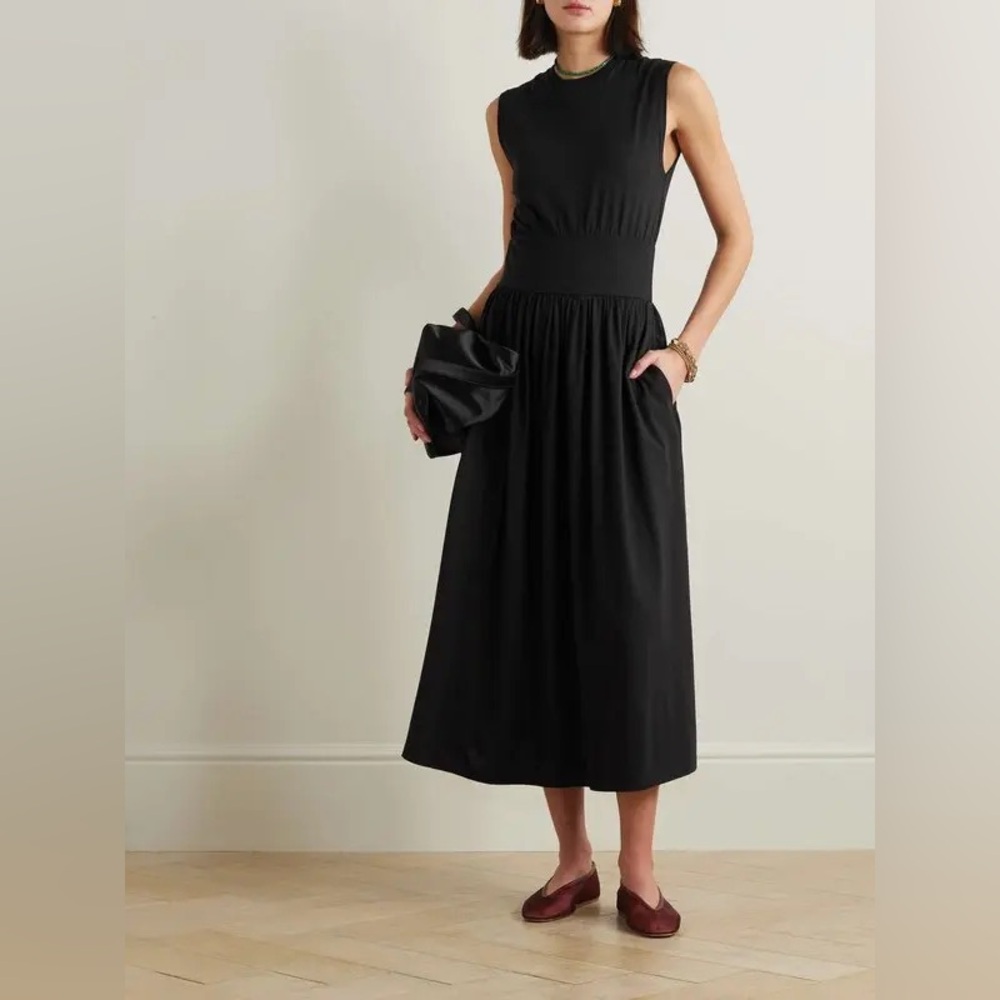 Toteme Black Sleeveless Midi Dress